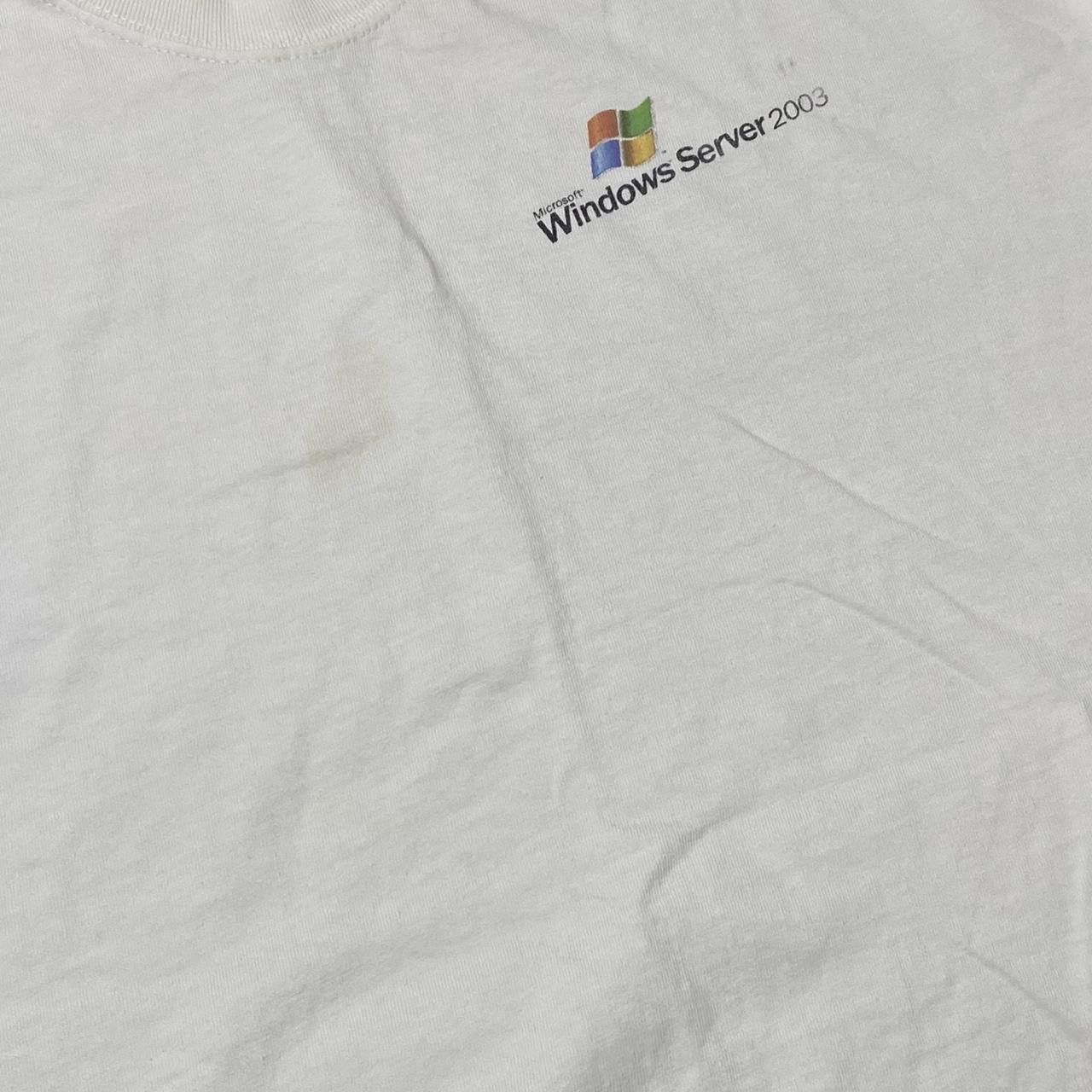 Hanes Vintage Microsoft Windows Server 2003 White Tech Tee Size XL Size US XL / EU 56 / 4 - 3 Thumbnail