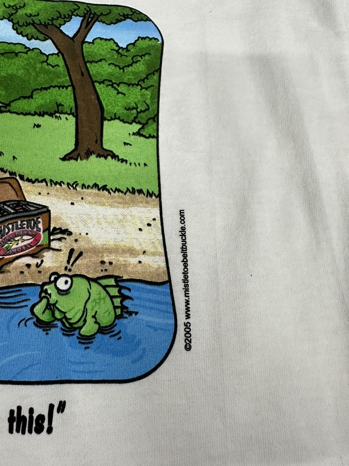 Gildan × Vintage Vintage 90s Mistletoe Belt Company Graphic Fishing T-Shirt Size US L / EU 52-54 / 3 - 10 Thumbnail