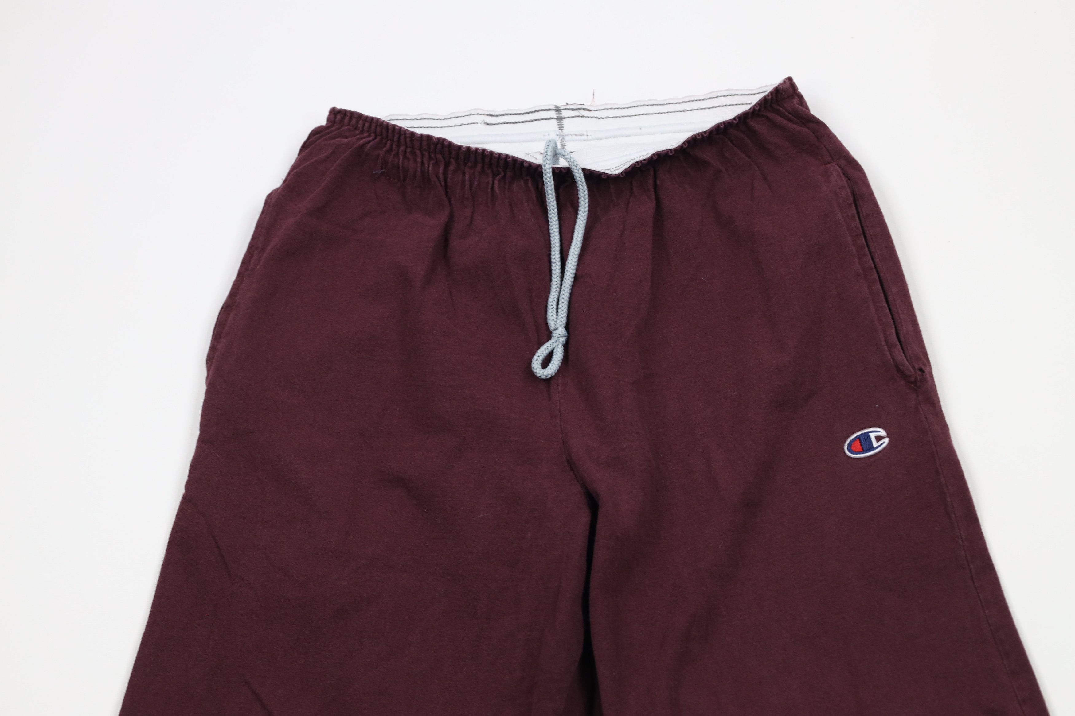 Champion × Vintage Vintage Champion Lightweight Sweatpants Maroon Cotton Size US 32 / EU 48 - 2 Thumbnail