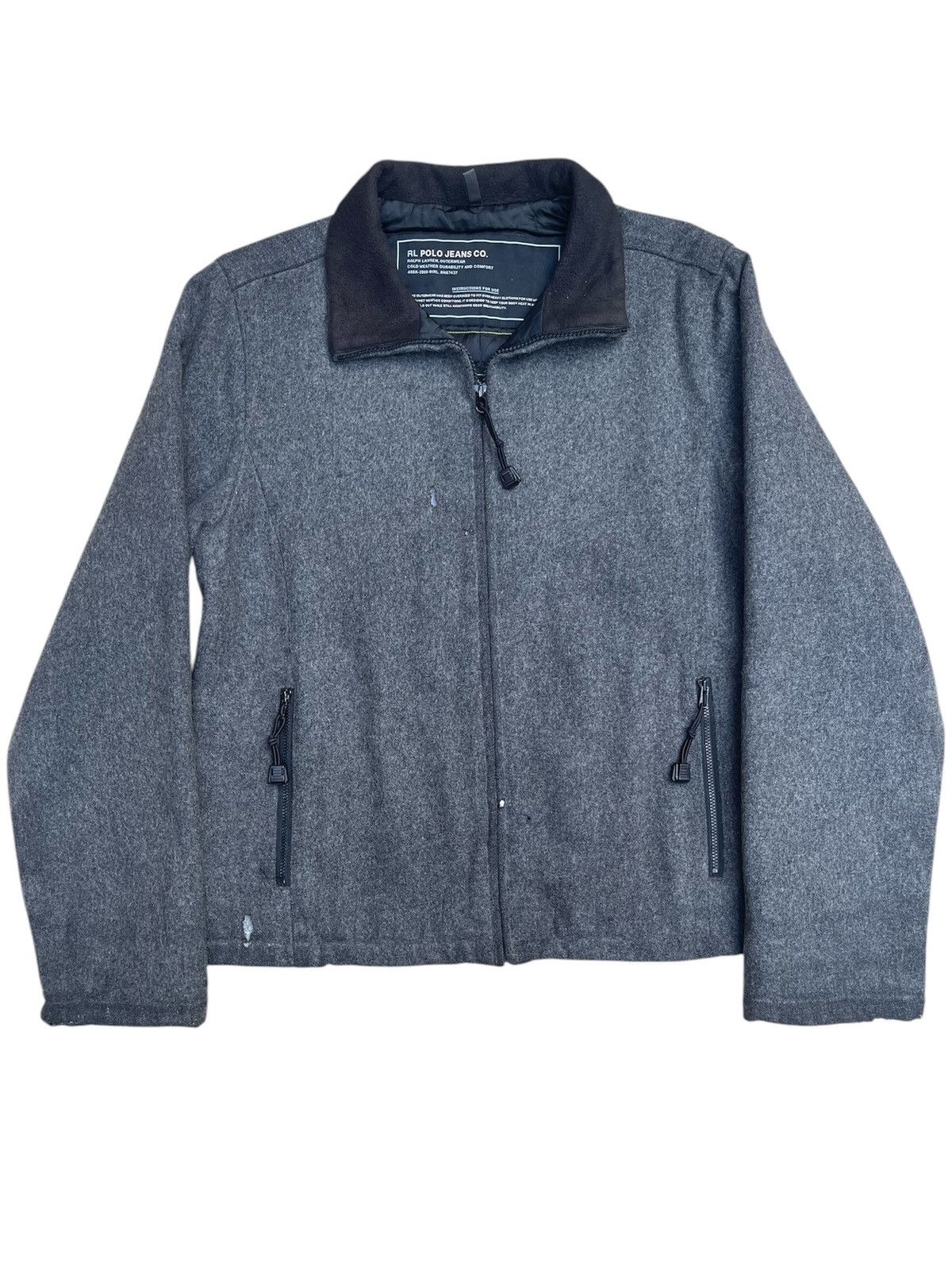 Polo Ralph Lauren × Vintage Polo RL Jeans Co. Quilted Wool Jacket Puffer Lining Size US L / EU 52-54 / 3 - 1 Thumbnail