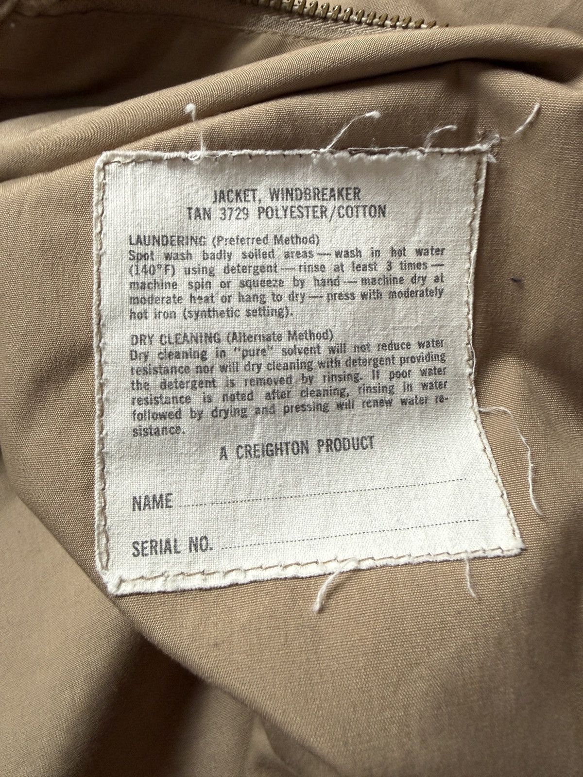 Vintage Vintage Military Creighton Windbreaker Jacket 40R Size US M / EU 48-50 / 2 - 5 Thumbnail