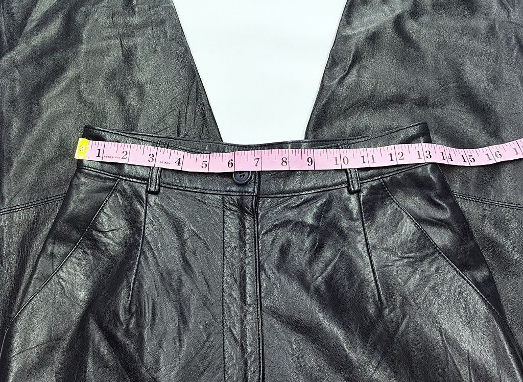 Genuine Leather MONDRIAN full leather black biker pant waist 27 inch Size 27" / US 4 / IT 40 - 7 Thumbnail