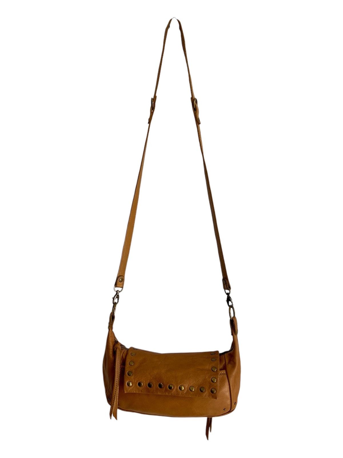 Genuine Leather × Hollywood Trading Company × Japanese Brand 🇯🇵 Leather Hand Crafted Perché Fanny Sling Crossbody Bag Size ONE SIZE - 5 Thumbnail