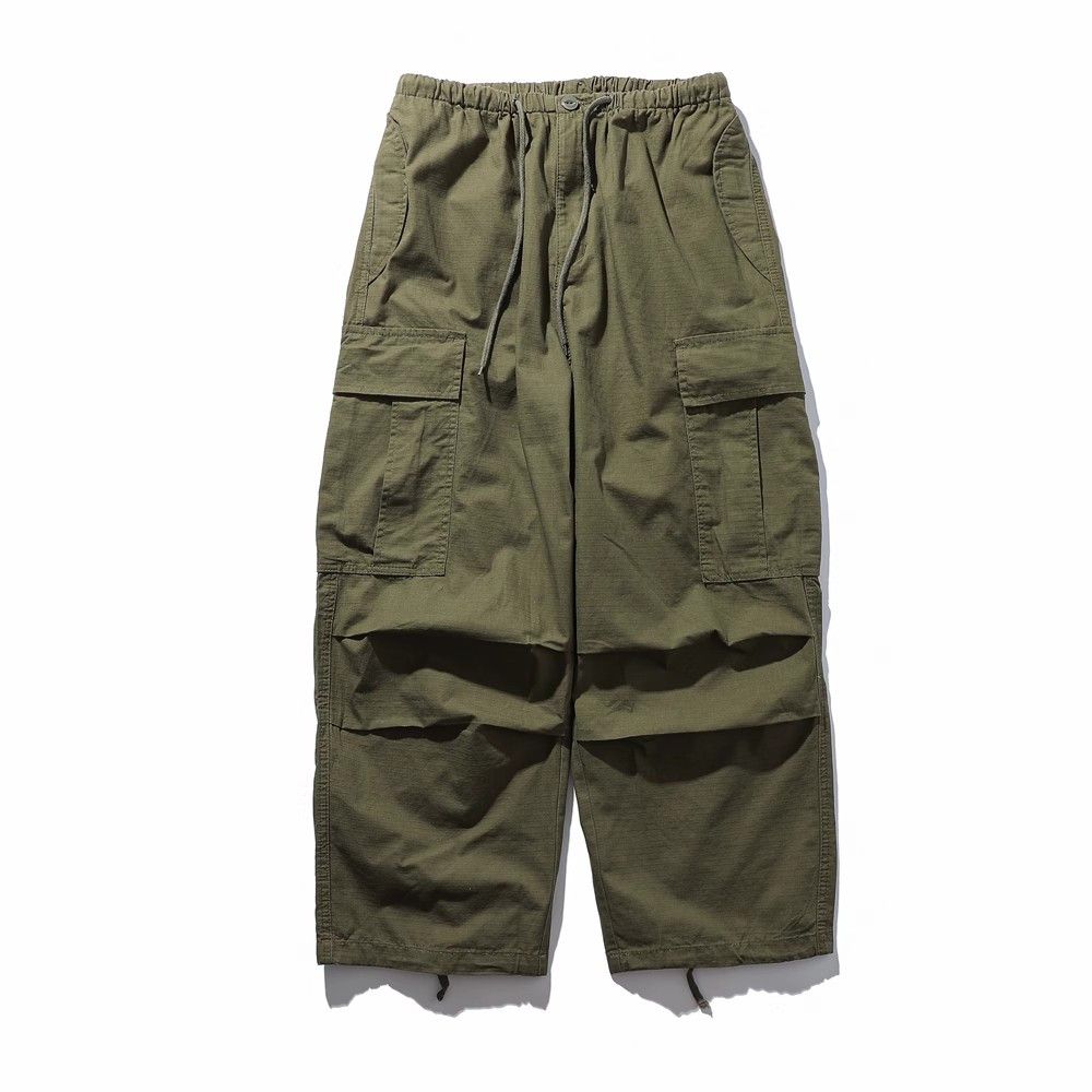 Designer × Japanese Brand Loose outdoor wide-leg casual drawstring cargo trousers Size US 32 / EU 48 - 1 Thumbnail