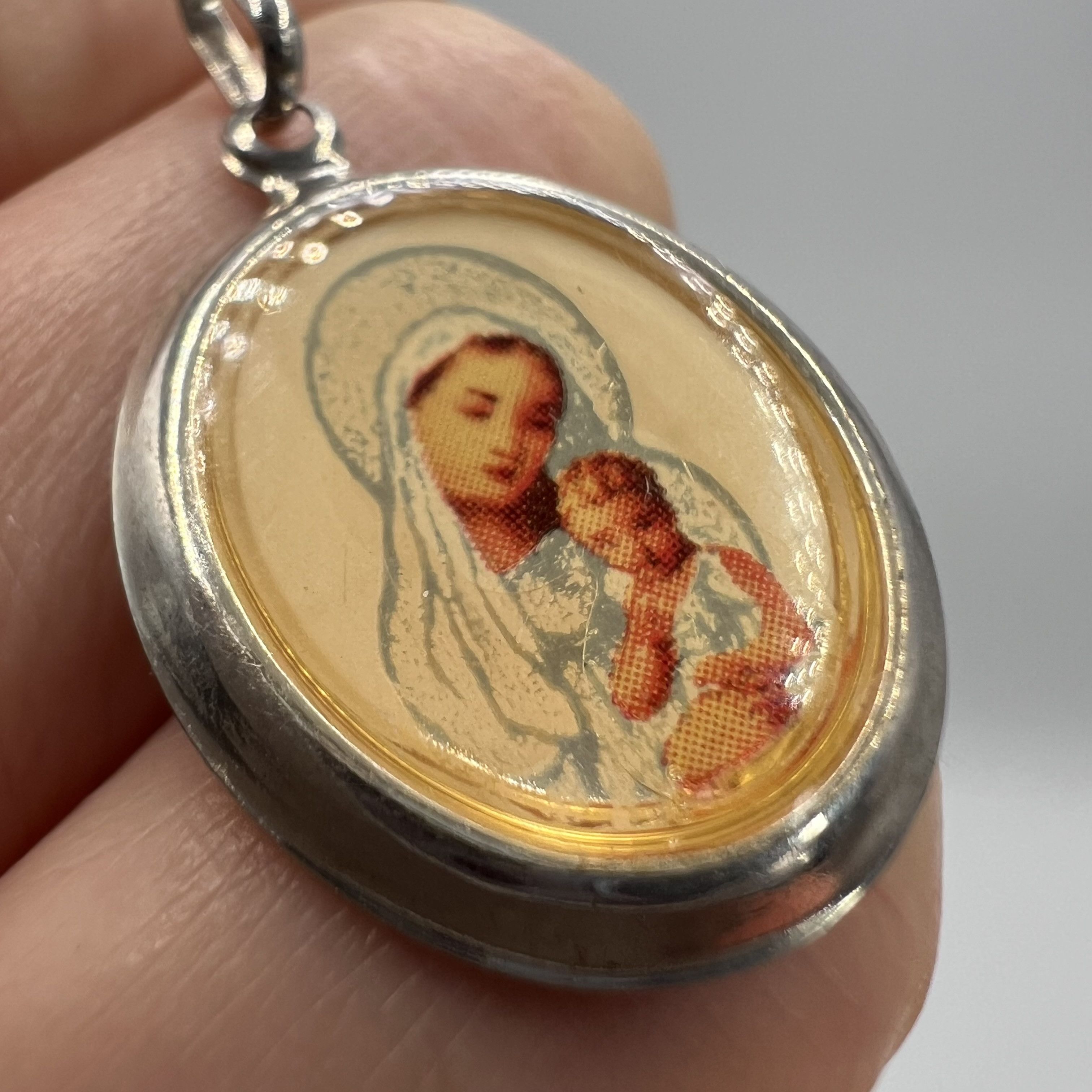 Vintage Vintage Pendant Icon Sterling Silver 925 Enamel 1.76gr Size ONE SIZE - 1 Thumbnail