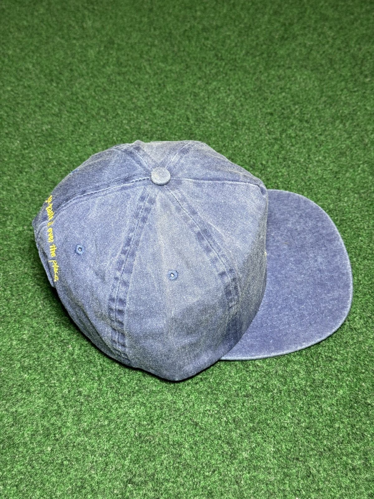 Vintage Vintage Snapple 80s 90s Sopranos Juice Blue Snapback Hat Size ONE SIZE - 2 Thumbnail