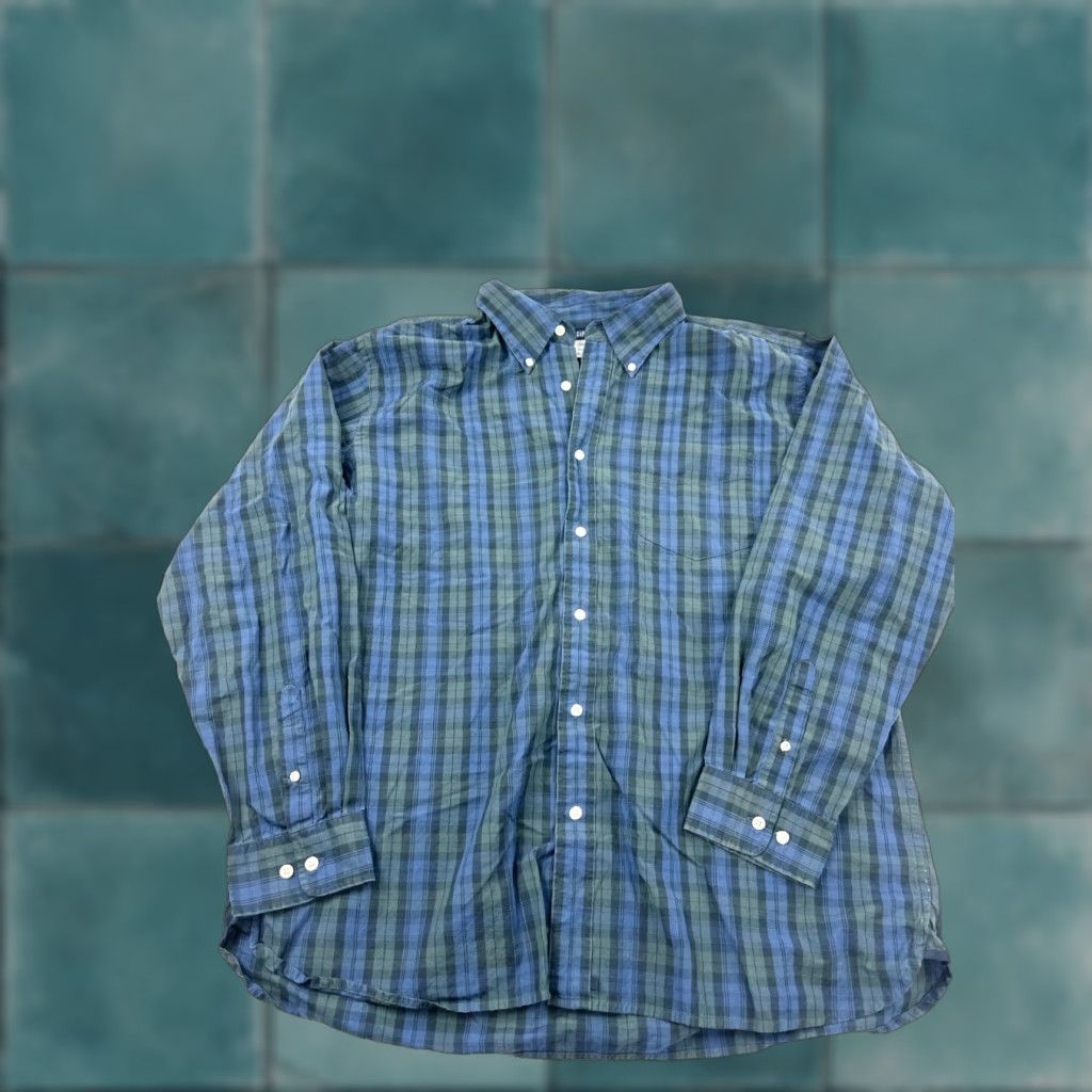 Gap VINTAGE Gap Men's Shirt 2XL Casual Plaid Cotton Long Sleeve Button-Down Collar Mâch Washable Size US XXL / EU 58 / 5 - 1 Thumbnail