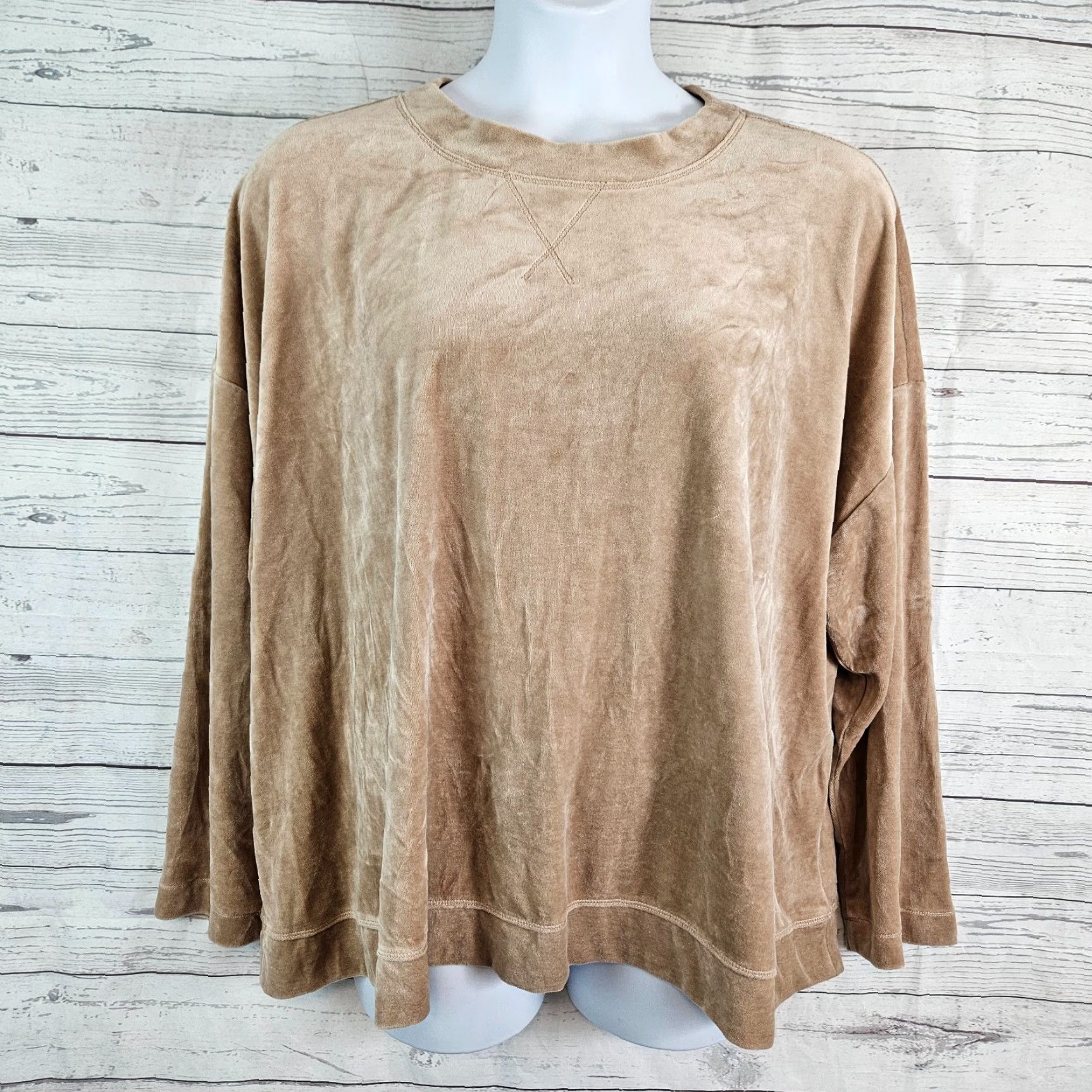 J. Jill **J Jill Women's Solid Brown Long Sleeve Cotton Blend Blouse Size 4X** User: J Jill Women's Solid Brown Long Sleeve Cotton Blend Blouse Size 4X Size XXL / US 16-18 / IT 52-54 - 2 Thumbnail