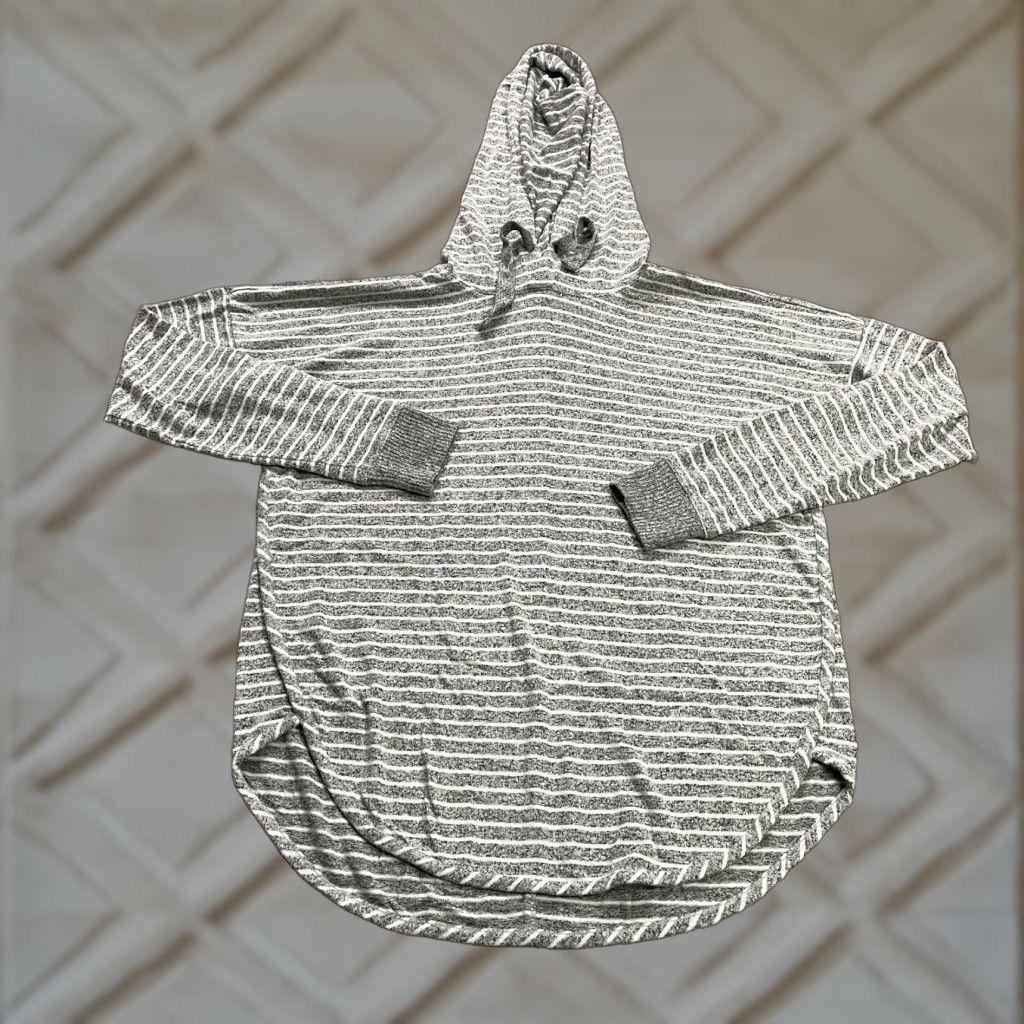 Alfani Alfani Intimates Hoodie Sweatshirt Womens Small Gray White Striped Sleepwear Size M / US 6-8 / IT 42-44 - 1 Thumbnail