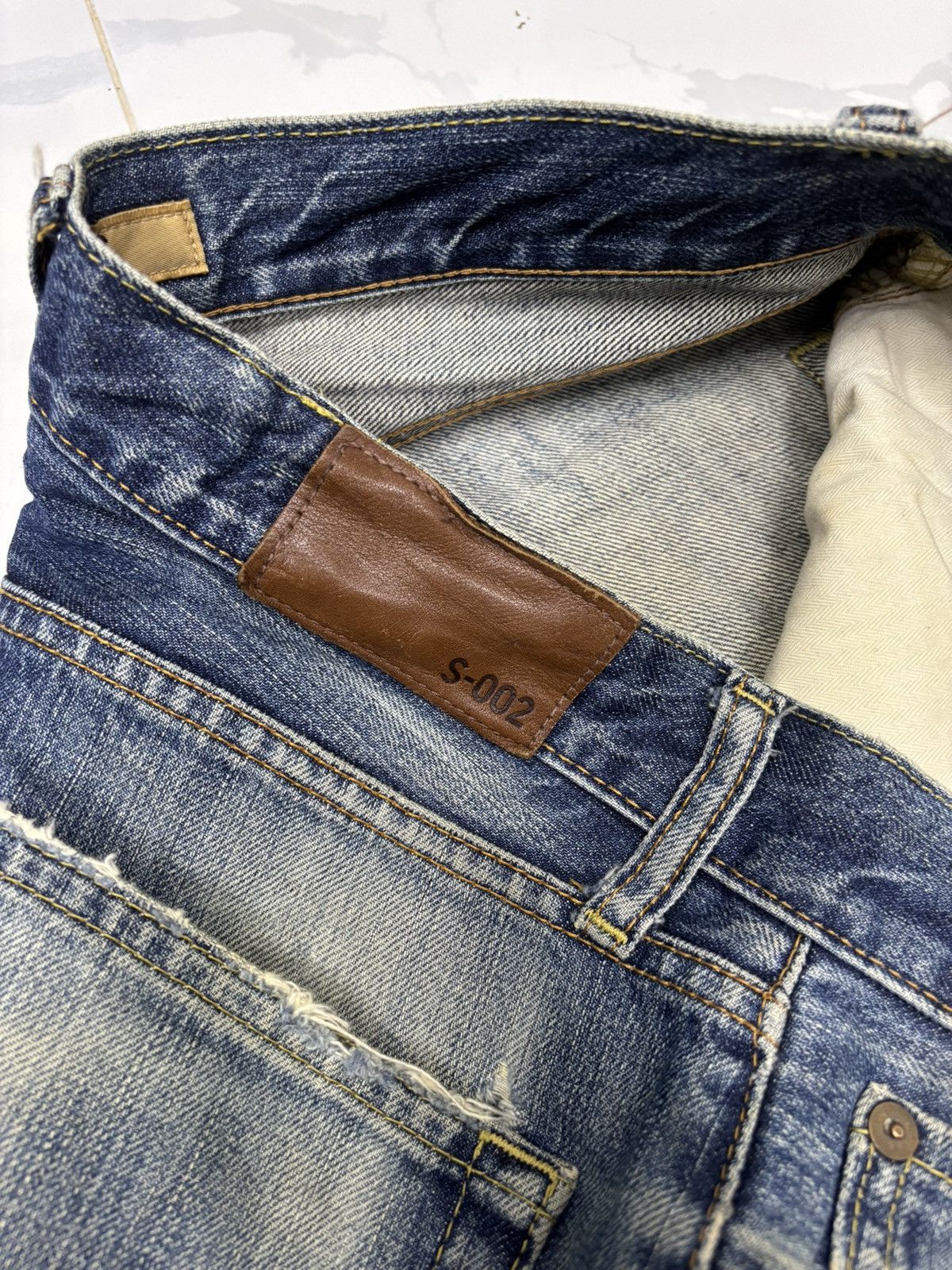 Jean × Undercover Distressed Denim S-002 Mud Rusty Regular Fit Straight Uniqlo Size US 31 - 10 Thumbnail