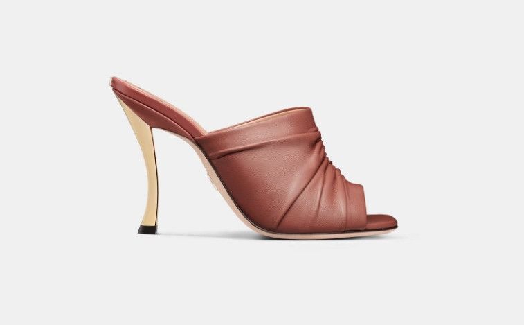 Dior o1w1db11024 D-Fame Heeled Sandals in Rust Size US 12 / IT 42 - 1 Thumbnail