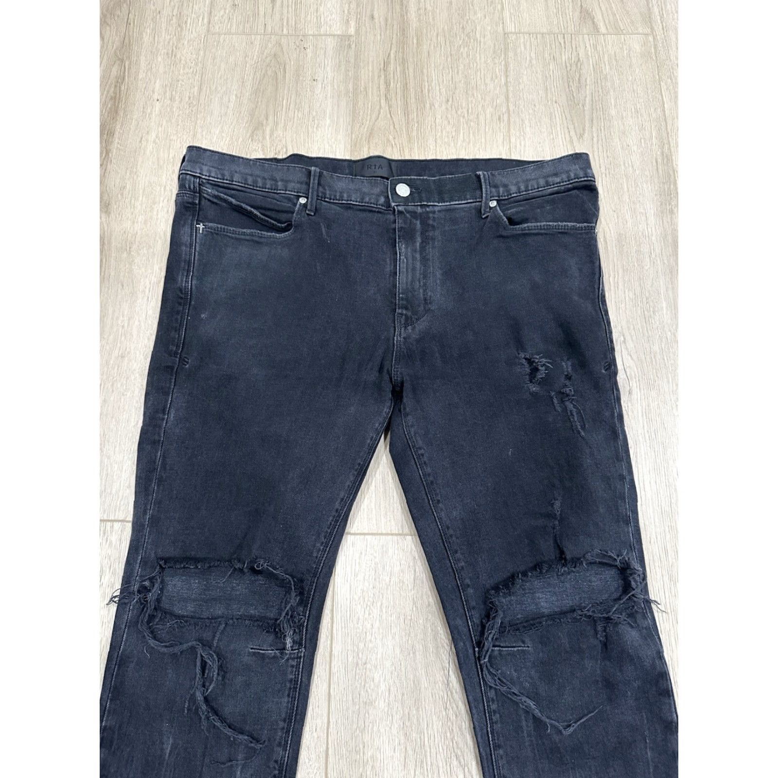 Rta RTA Jeans Slim Black 38x34 Men Jeans Slim Skinny 5-Pocket Denim Cotton Regular Inseam 34 Vintage No Size US 38 / EU 54 - 4 Thumbnail