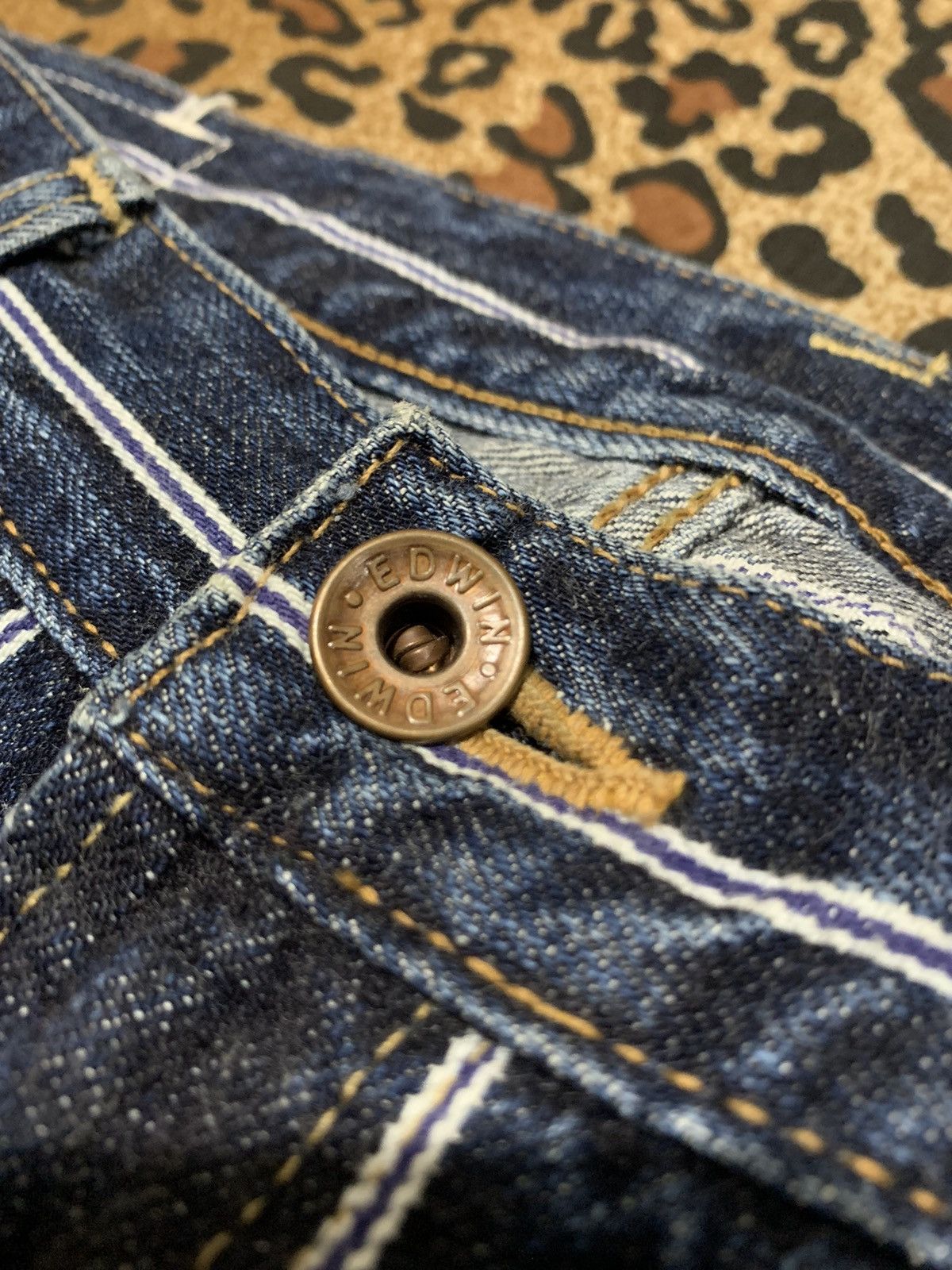 Edwin × Vintage Vintage Edwin Stripe Selvedge Jeans Size US 33 - 2 Thumbnail