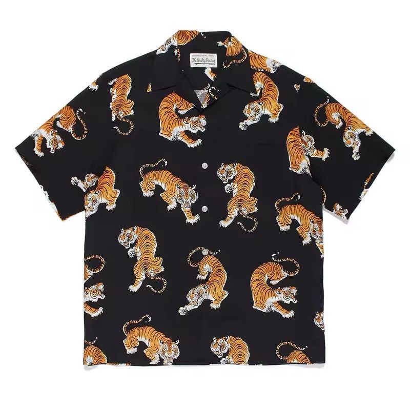Other Hawaiian Aloha Shirt Animal Tiger Stripe Printed Size US XL / EU 56 / 4 - 1 Thumbnail