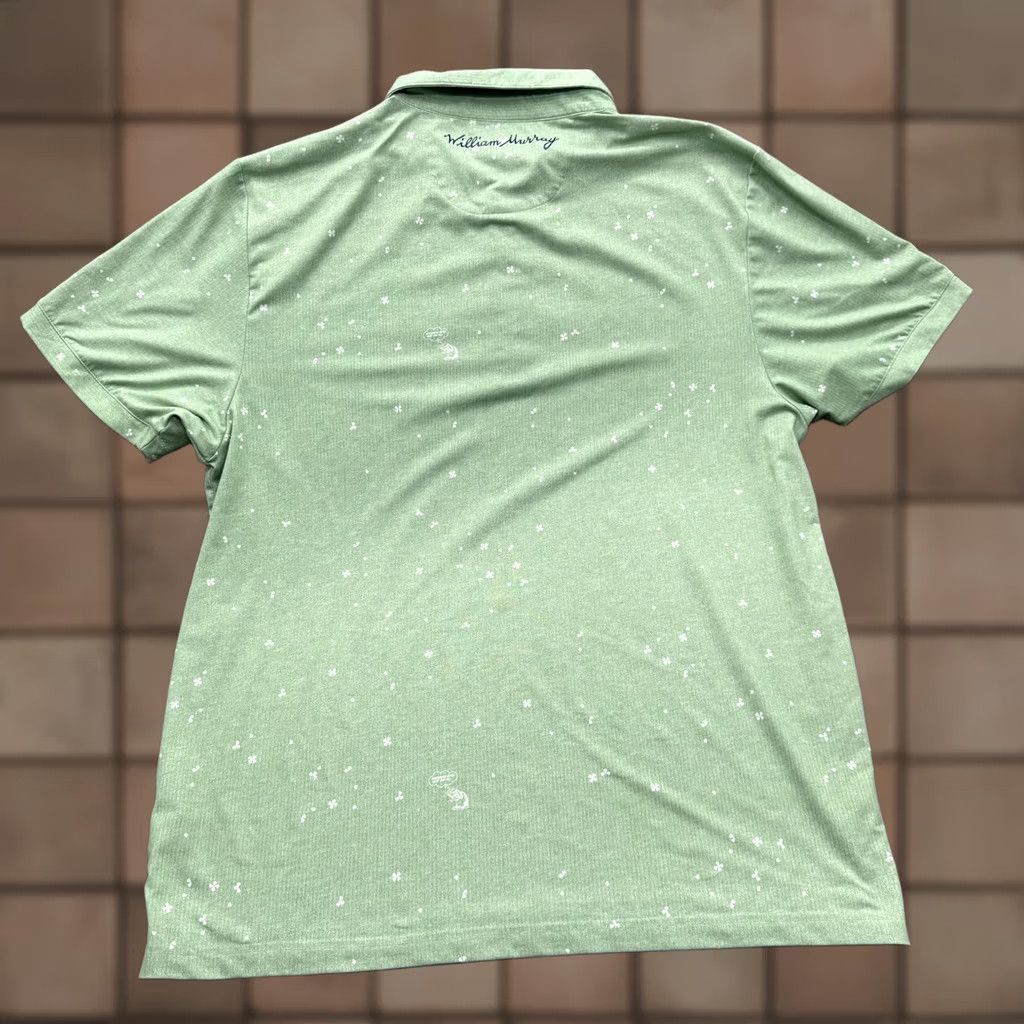 Vintage VINTAGE William Murray Polo Shirt Mens XL Green Floral Golf Performance Stretch Size US XL / EU 56 / 4 - 1 Thumbnail
