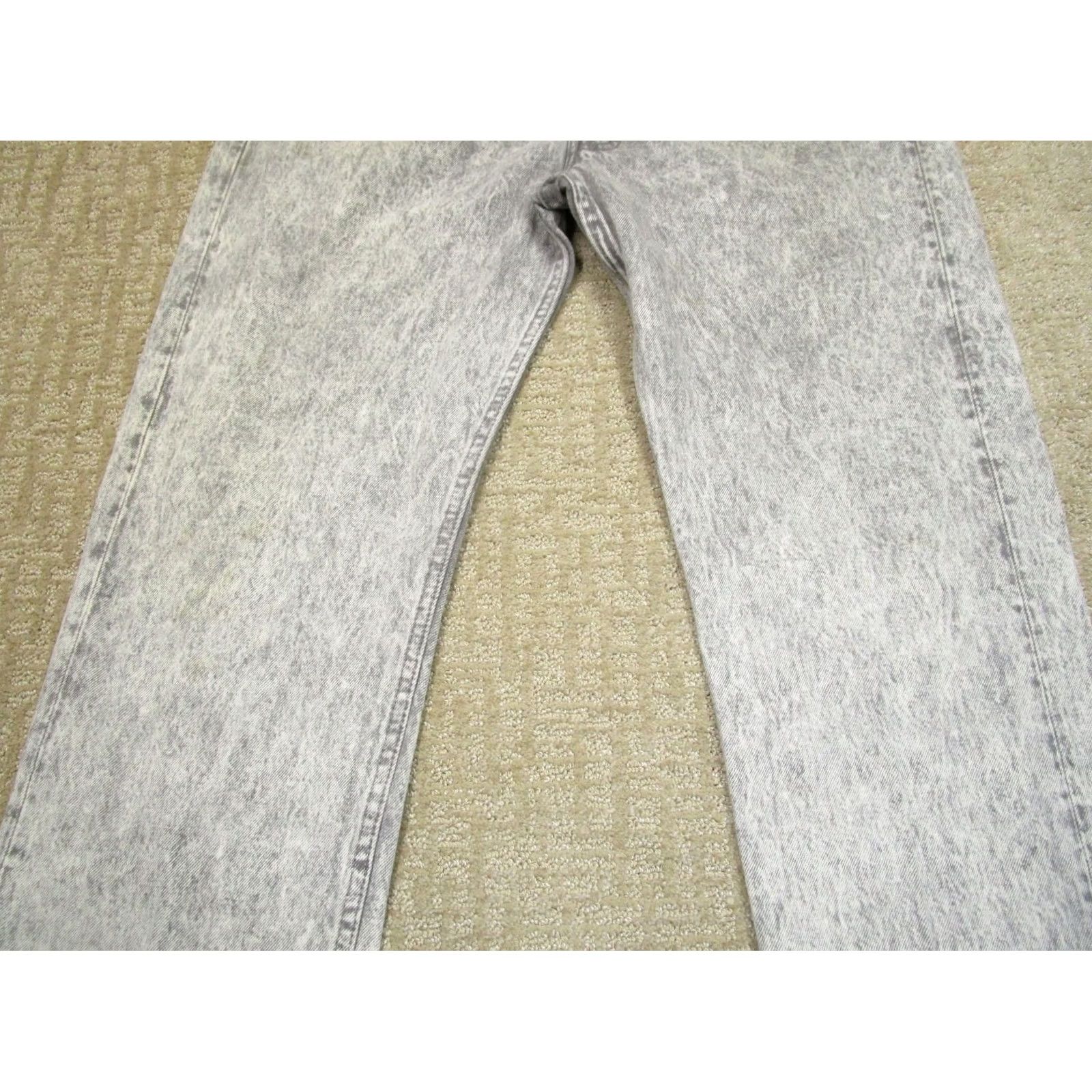 Levi's Levi's 501 Jeans Men's 36x30 Acid Wash Gray Button Fly Vintage USA 90s Straight Regular Denim Jeans Size US 36 / EU 52 - 3 Thumbnail