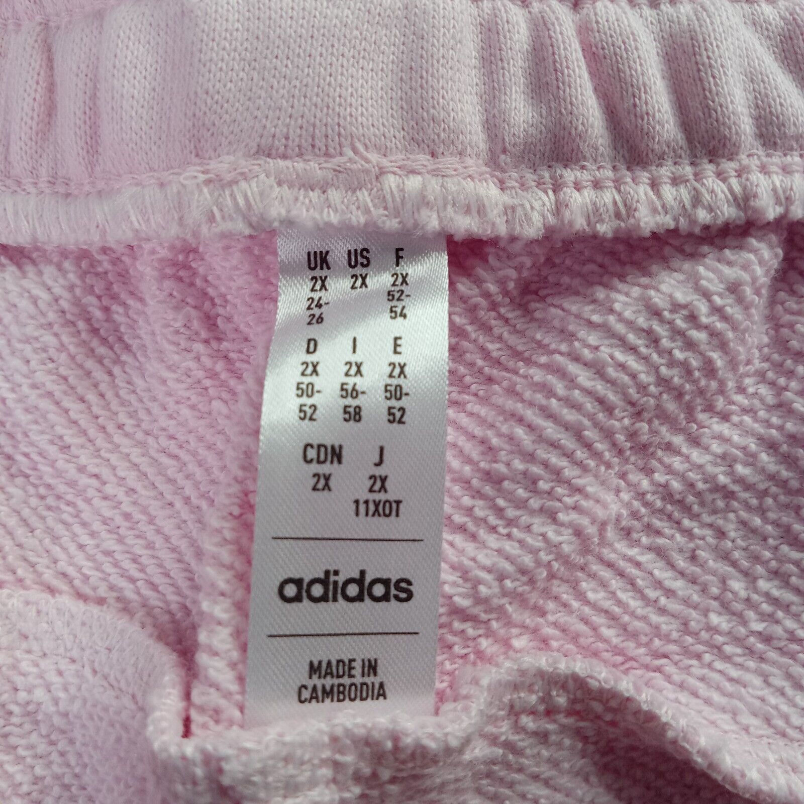 Adidas Adidas Shorts Women's 2X Plus Size Pink No Pockets Spell Out Size 40" / US 18 - 4 Thumbnail