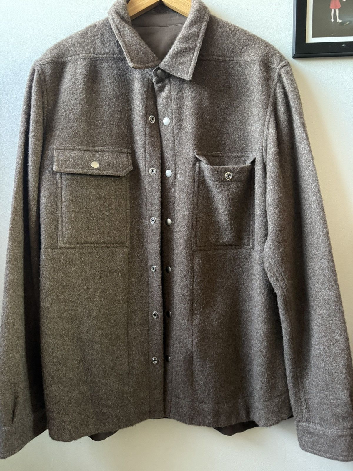 Rick Owens Overshirt/Jacket in “Fawn” Size US L / EU 52-54 / 3 - 1 Thumbnail