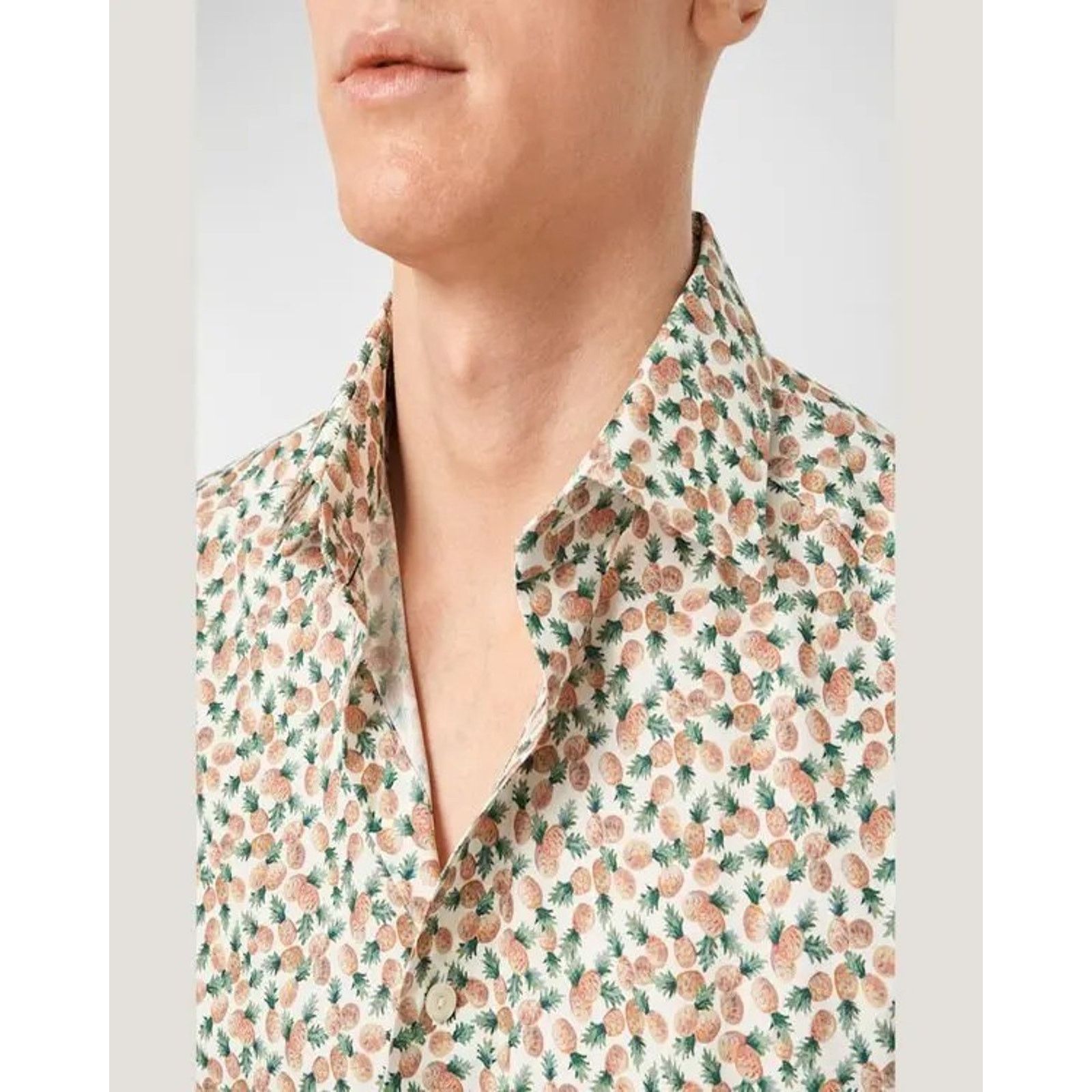 Eton Eton Dress Shirt Contemporary Fit Pineapple Print Size 44 Size US S / EU 44-46 / 1 - 5 Thumbnail
