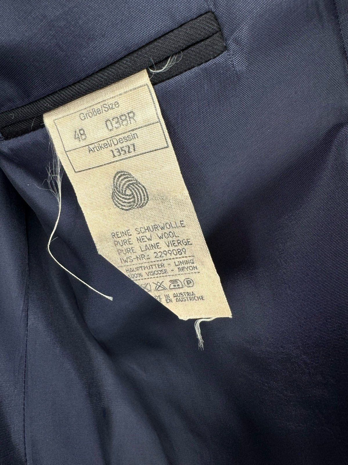 Other Dino Salvatore Roma Lanificio 100% Wool Blue Navy Blazer Sp Size 38R - 3 Thumbnail