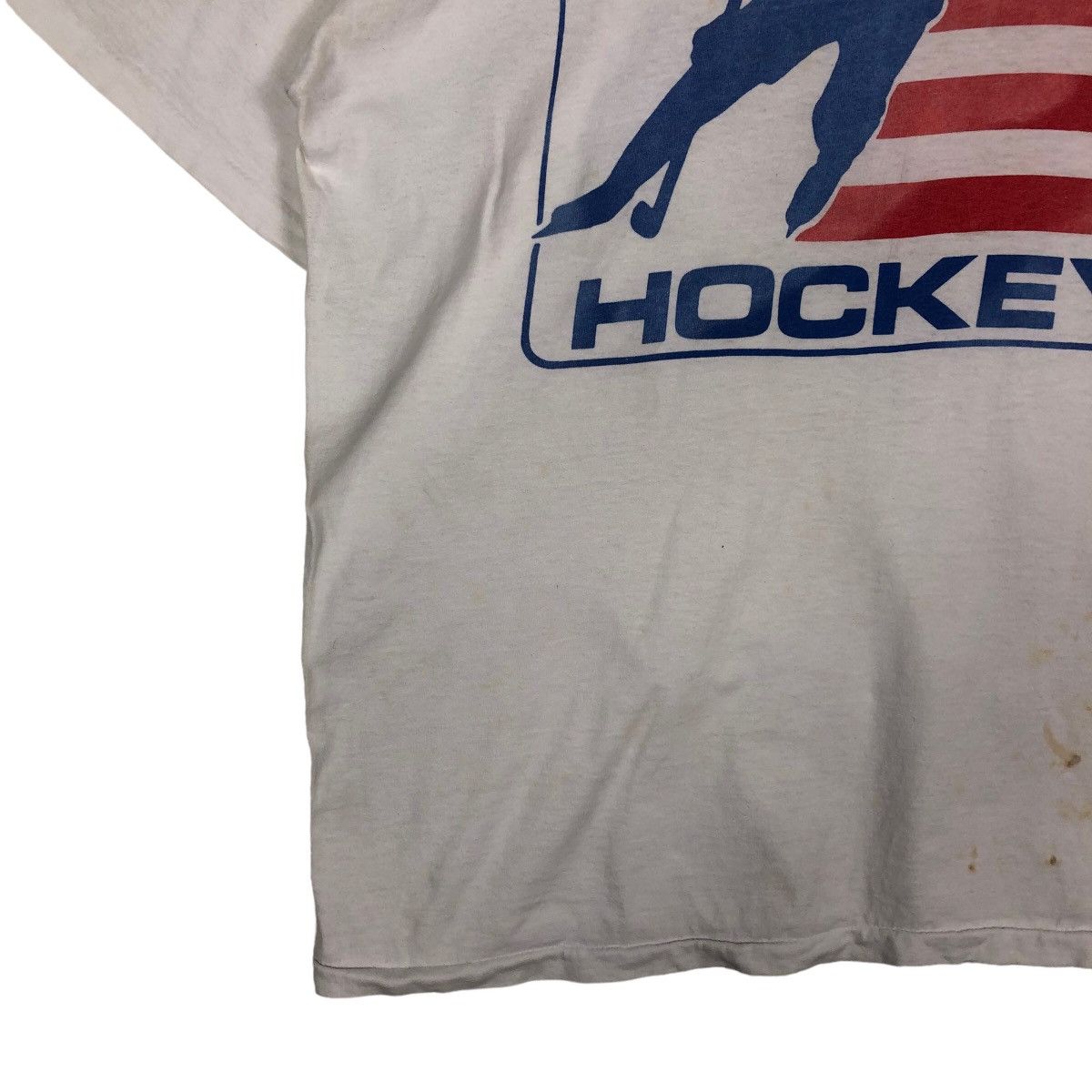 Other 🔥80’s Vintage Short Sleeve T-Shirt USA Hockey Big Logo Size US XL / EU 56 / 4 - 4 Thumbnail