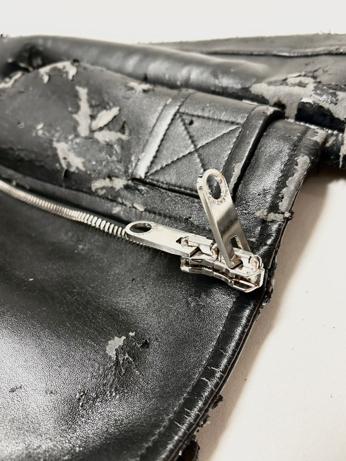 Balenciaga 2017 1/1 Sample Distressed Leather Biker Jacket Size US XS / EU 42 / 0 - 5 Thumbnail