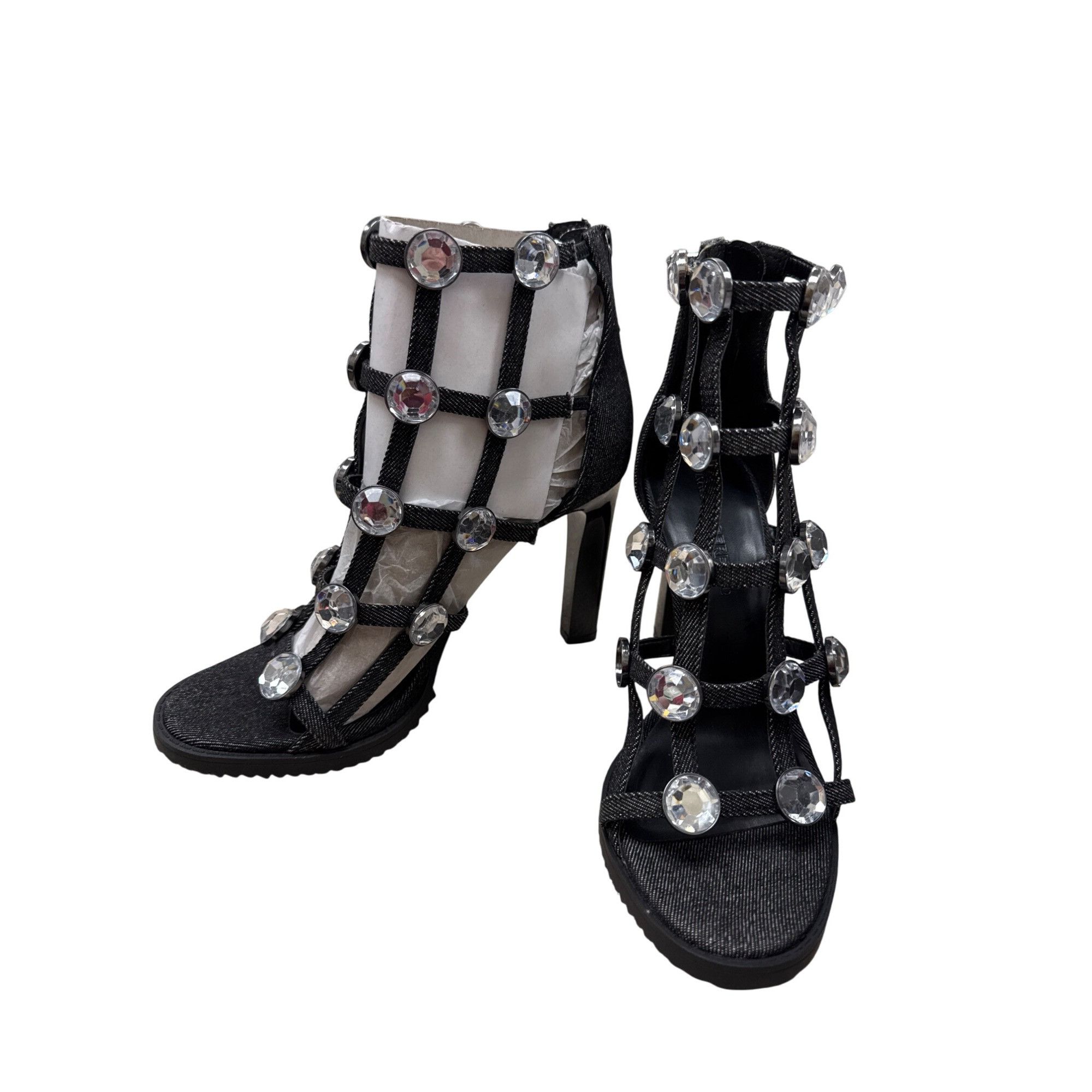 Karl Lagerfeld Karl Lagerfeld Paris Womens blue Rhinestone 4 inch Heels Siz Size US 7 / IT 37 - 3 Thumbnail