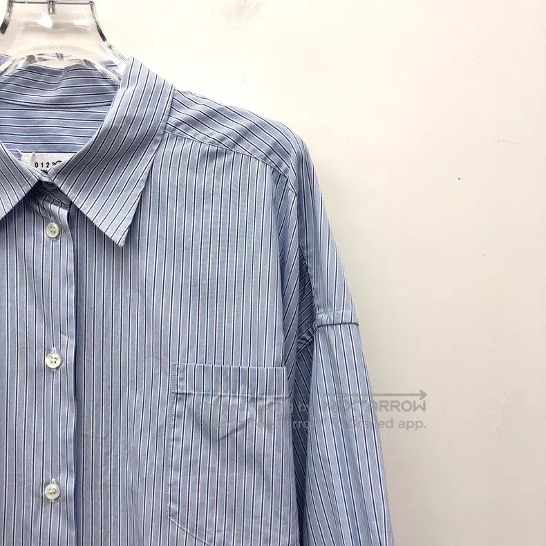 Maison Margiela Maison Margiela Blue vertical striped cotton lapel single- Size XS / US 0-2 / IT 36-38 - 3 Thumbnail