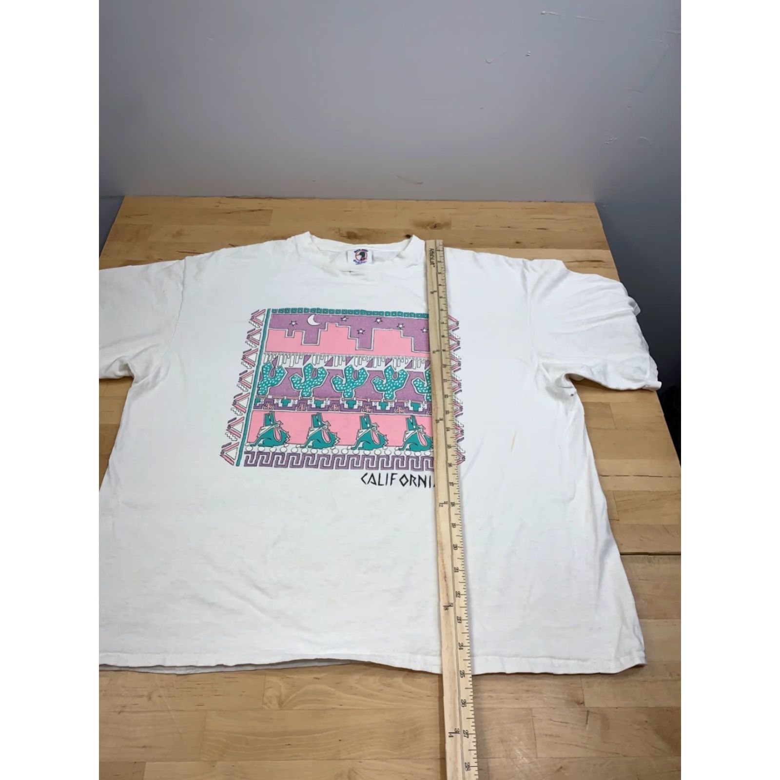 Vintage VINTAGE California Shirt XL White Coyote Desert Southwest 11956 Size US XL / EU 56 / 4 - 5 Thumbnail