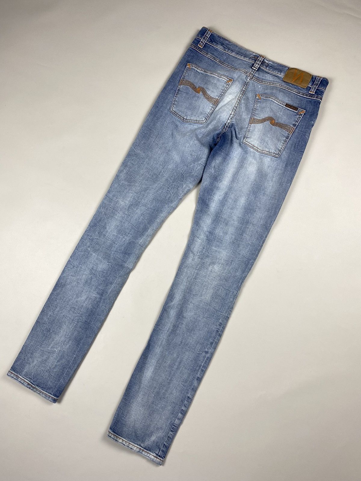 Nudie Jeans Nudie Jeans Co Lean Dean Broken Sage men’s jeans Size US 31 - 22 Thumbnail