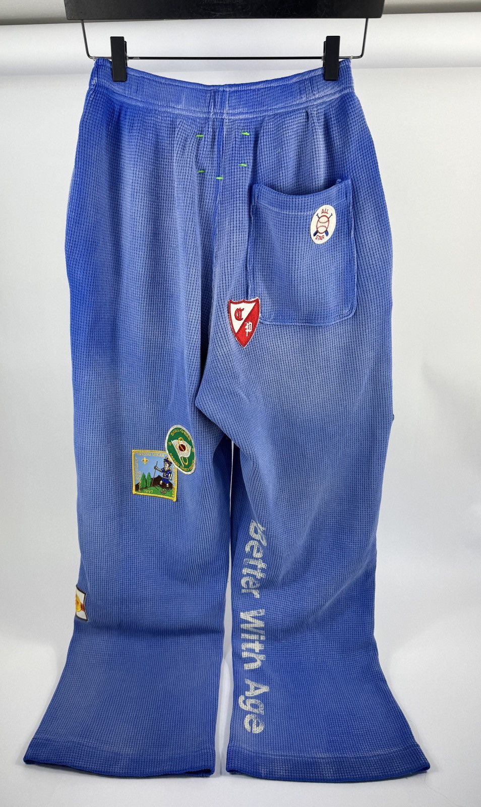Better With Age RICKY PATCH WORK WAFFLE SWEATPANTS Size US 32 / EU 48 - 2 Thumbnail