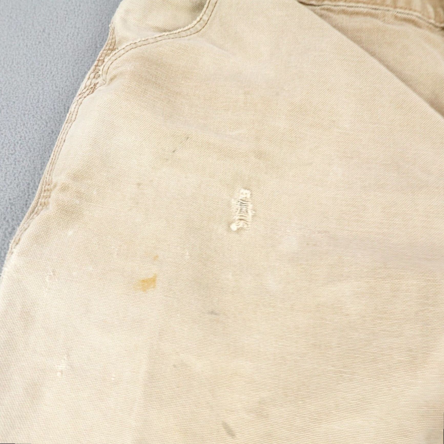 Carhartt VINTAGE Carhartt Pants Mens 42x34 Tan Beige Canvas Distressed Carpenter Workwear Casual Size US 41 - 4 Thumbnail