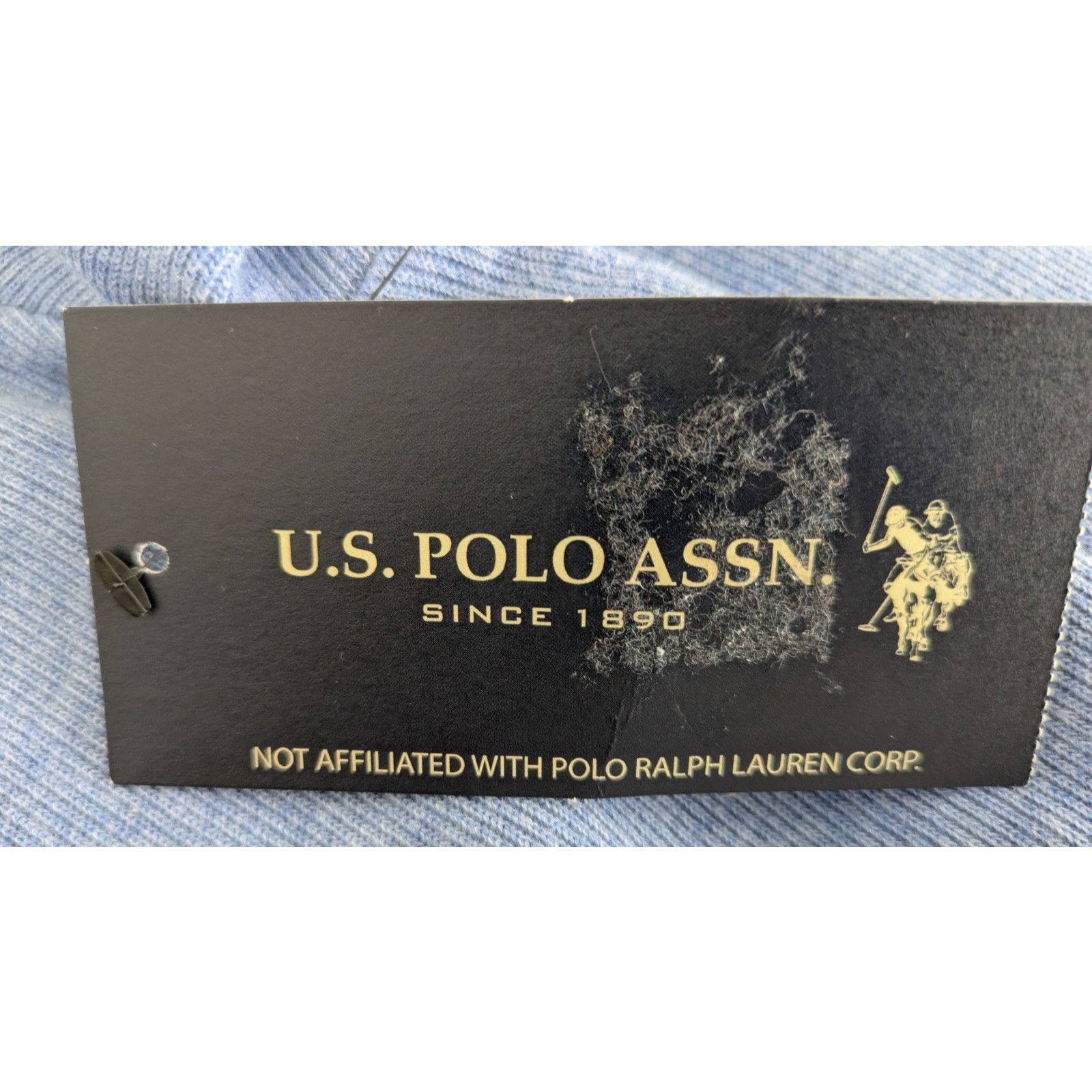 U.S. Polo Assn. Men's US Polo Assn 1/4 Zip Pullover Blue Large Sweater Size US L / EU 52-54 / 3 - 8 Thumbnail
