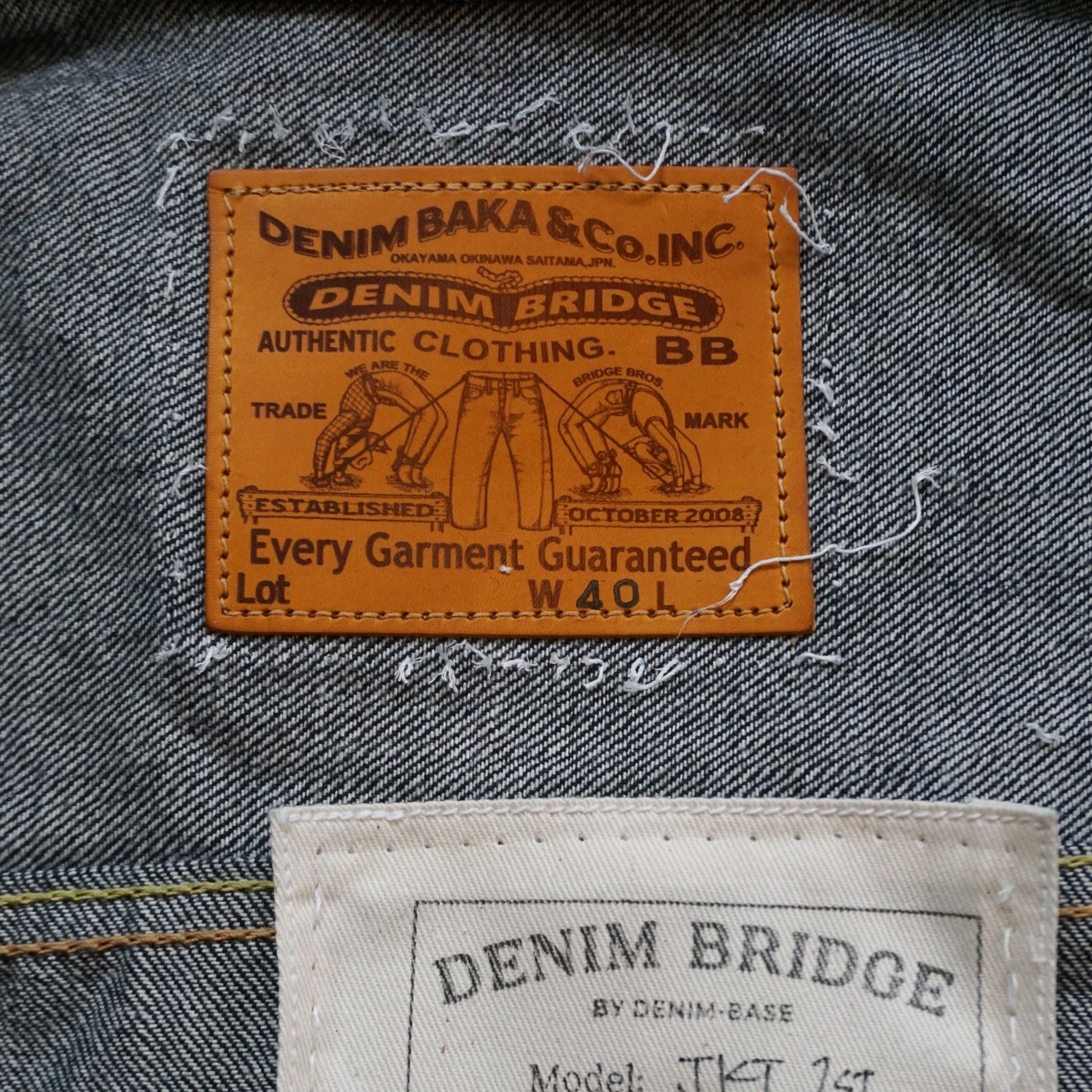 Japanese Brand DENIM BRIDGE Type 1 Jacket - Raw Selvedge - Made in Japan Size US XL / EU 56 / 4 - 10 Thumbnail