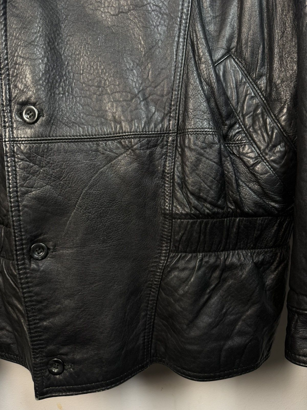 Yves Saint Laurent 90s YSL Leather Jacket Black Soft Vintage Rare Bomber Size US M / EU 48-50 / 2 - 9 Thumbnail