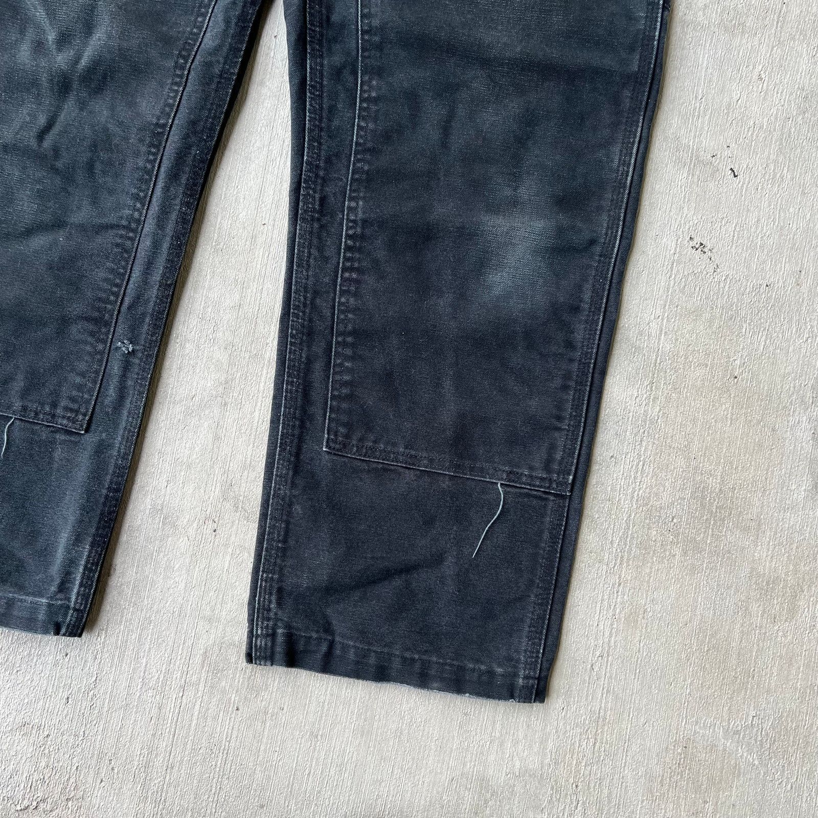 Carhartt × Vintage Carhartt faded black double knee work wear carpenter pants Size US 31 - 3 Thumbnail