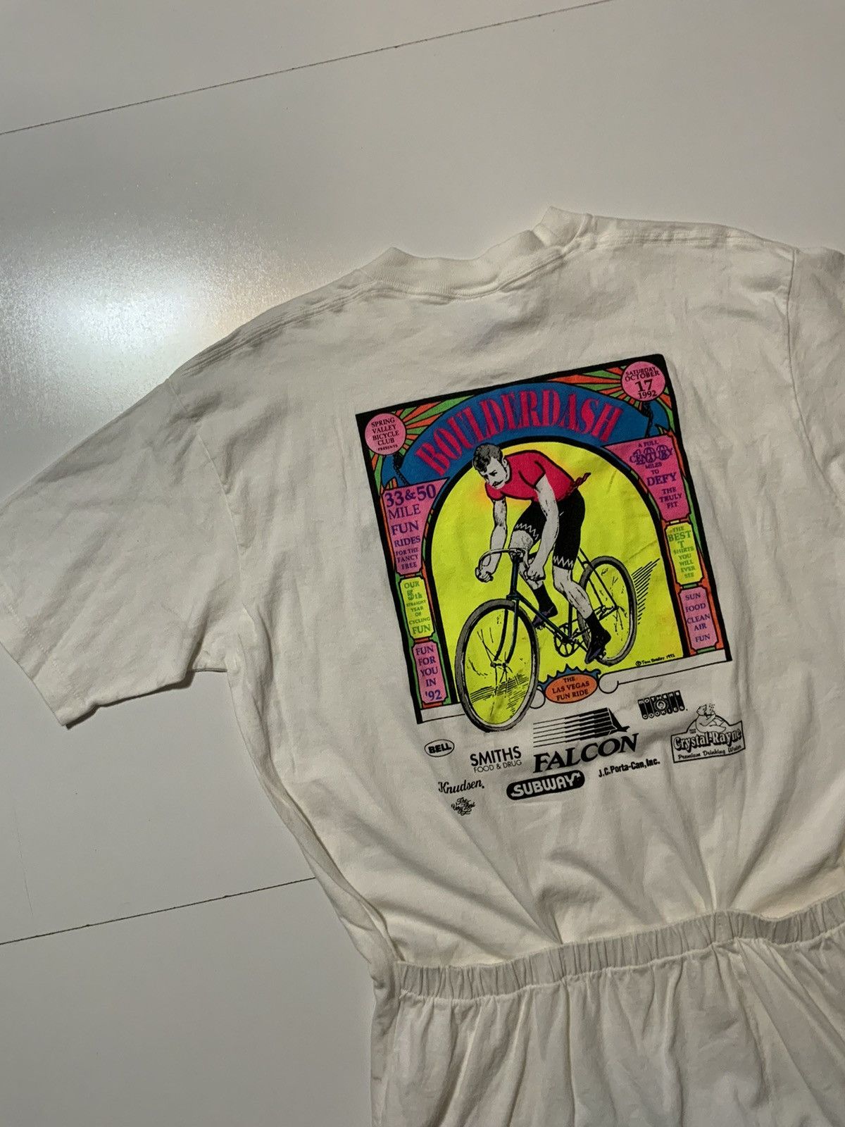 Vintage 1992 Boulder Dash Las Vegas Tom Bradley Cycling Bike Shirt Size US L / EU 52-54 / 3 - 5 Thumbnail