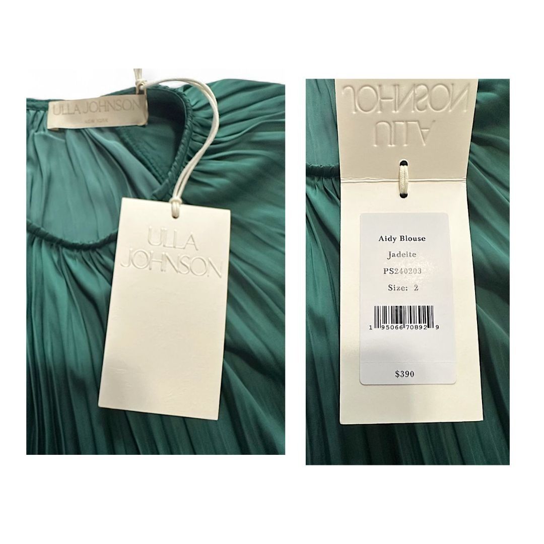 Ulla Johnson Ulla Johnson Aidy Blouse In Jadeite, Size 2, New with tag Size XS / US 0-2 / IT 36-38 - 3 Thumbnail