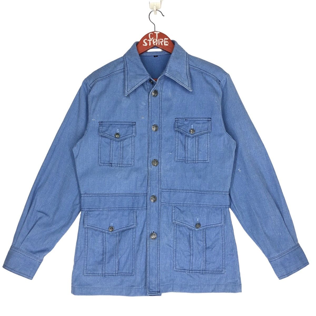 Japanese Brand Mitsubishi Matsuzakaya Ginza Denim Jacket Size M / US 6-8 / IT 42-44 - 1 Thumbnail