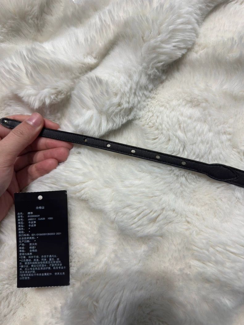Saint Laurent Paris saint laurent parisBlack and silver embossed belt 2503-Next Size ONE SIZE - 5 Thumbnail