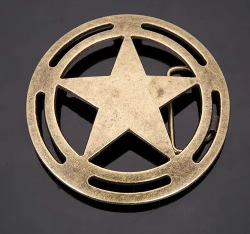 Other Round Star Belt Buckle ( Buckle only ) Size ONE SIZE - 1 Thumbnail