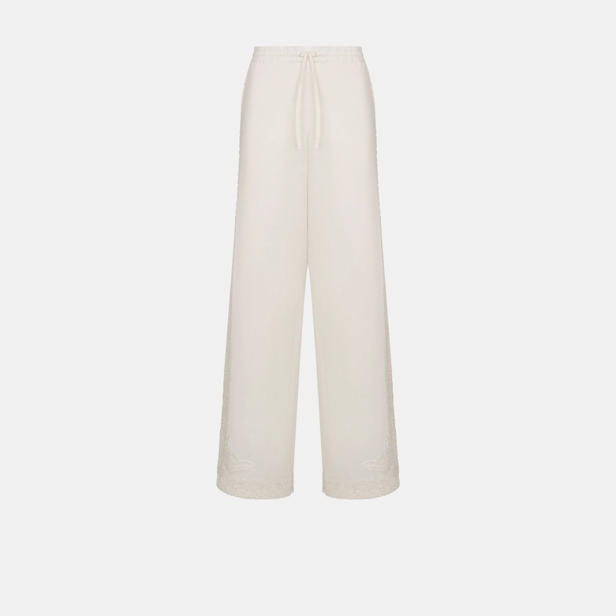 Dior o1bcso1str0225 Flared Embroidered Pants in Ecru Size 27" / US 4 / IT 40 - 1 Thumbnail