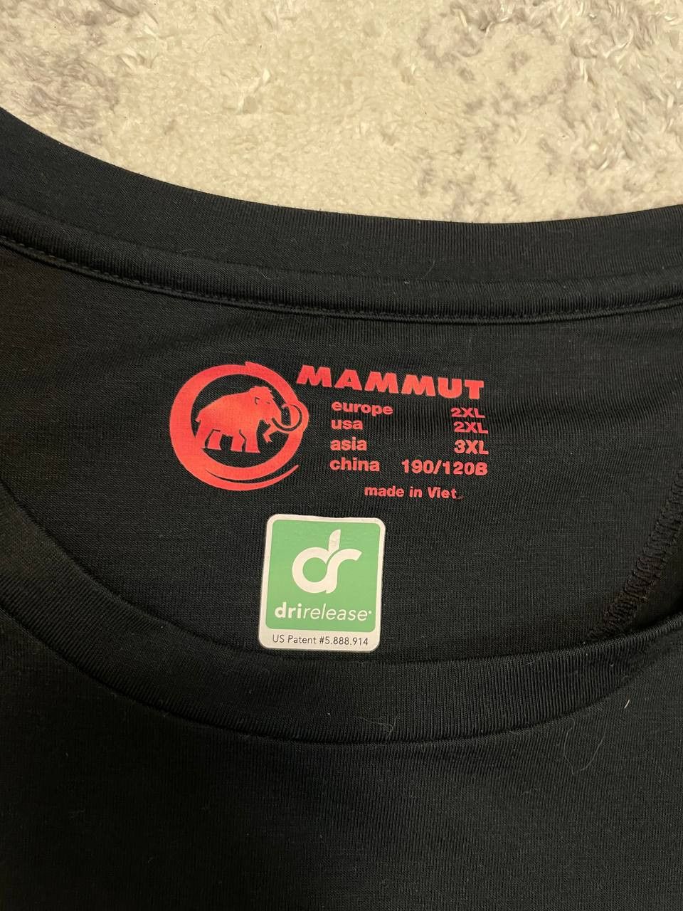 Mammut Mammut Tshirt big logo Size XXL Size US XXL / EU 58 / 5 - 10 Thumbnail