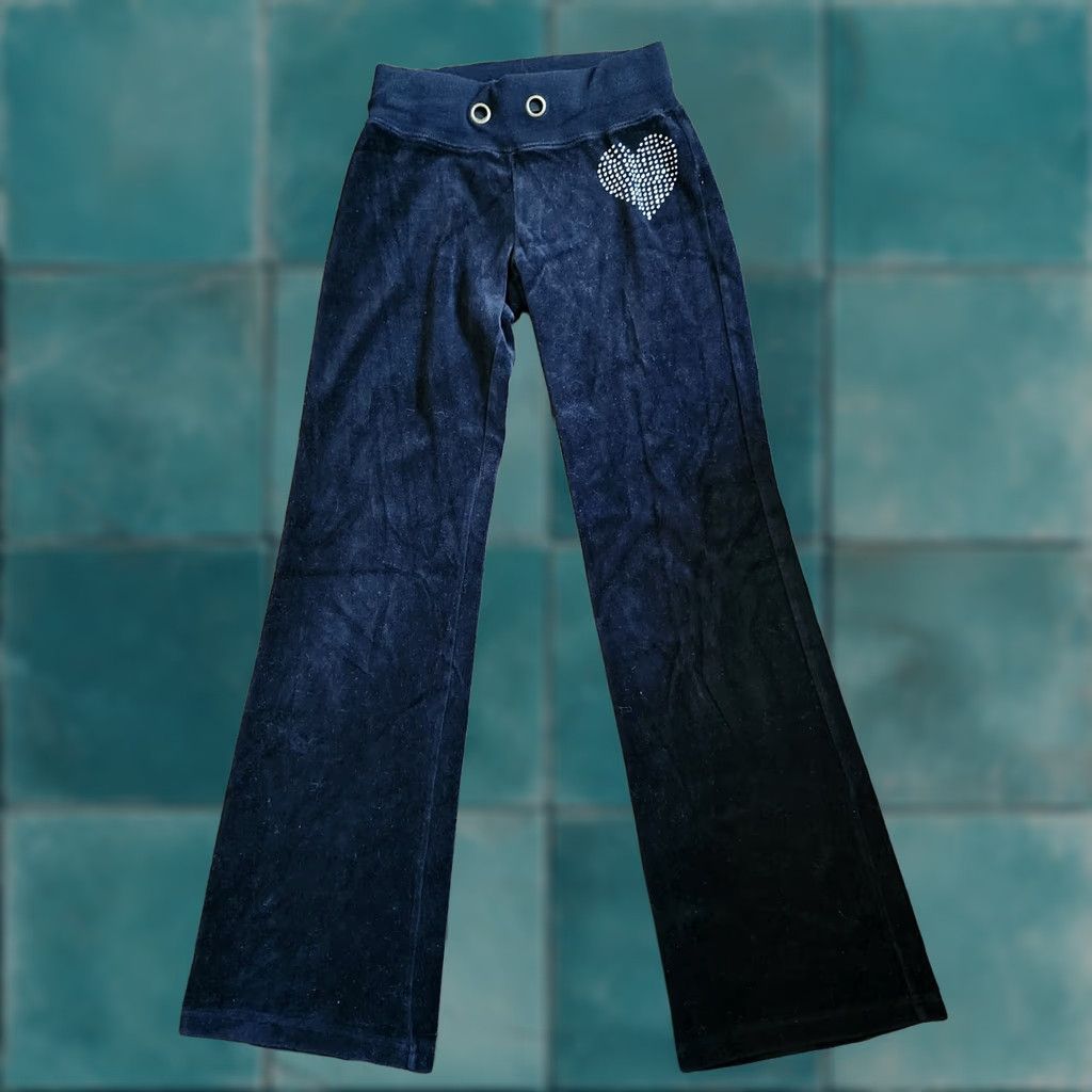 Vintage Jenni By Jennifer Moore Black Velvet Sweatpants XS Drawstring - Women, Pants Size 26" / US 2 / IT 38 - 1 Thumbnail