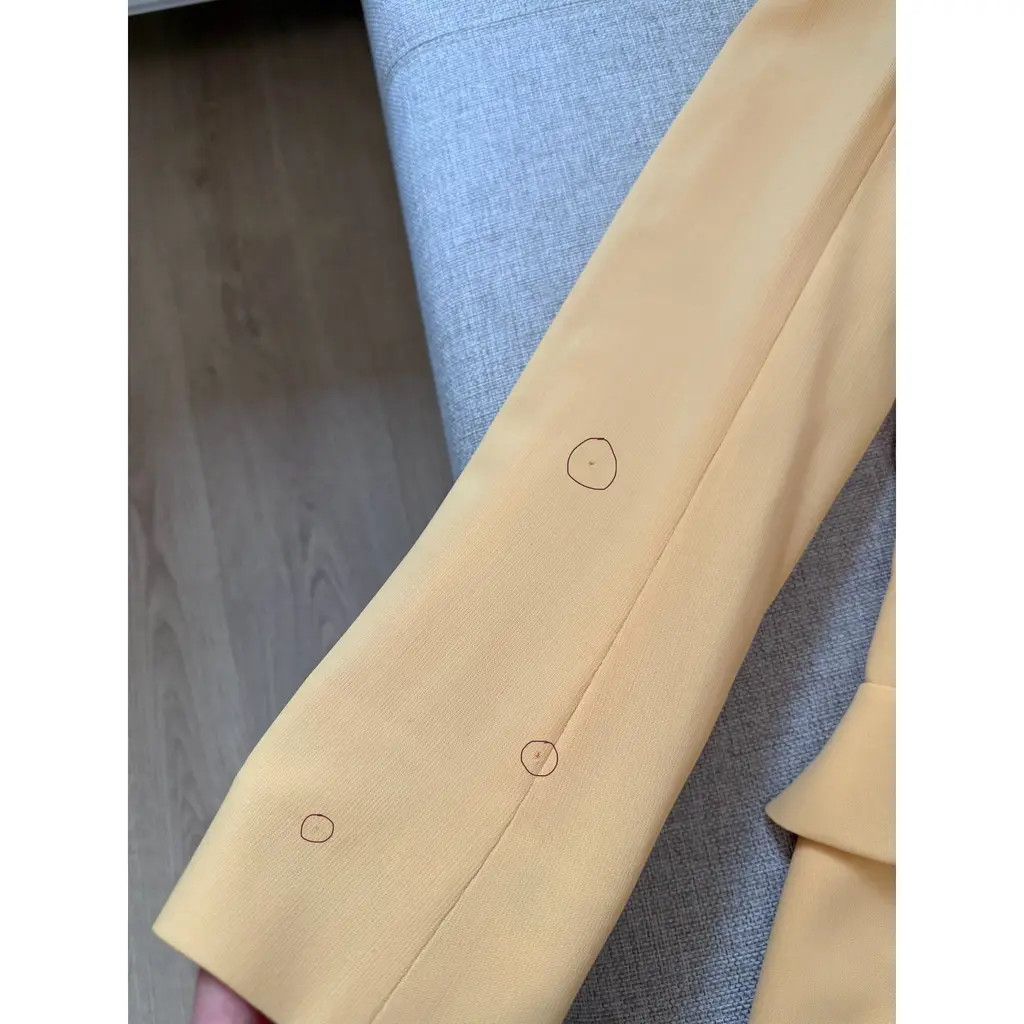 Celine Vintage Women's Celine Paris Blazer Pastel Yellow Size FR40 Size M / US 6-8 / IT 42-44 - 6 Thumbnail