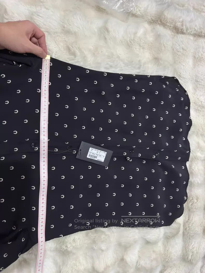 Saint Laurent Paris Saint Laurent Paris Size 37 Horseshoe Silk Shirt i Size US XS / EU 42 / 0 - 8 Thumbnail