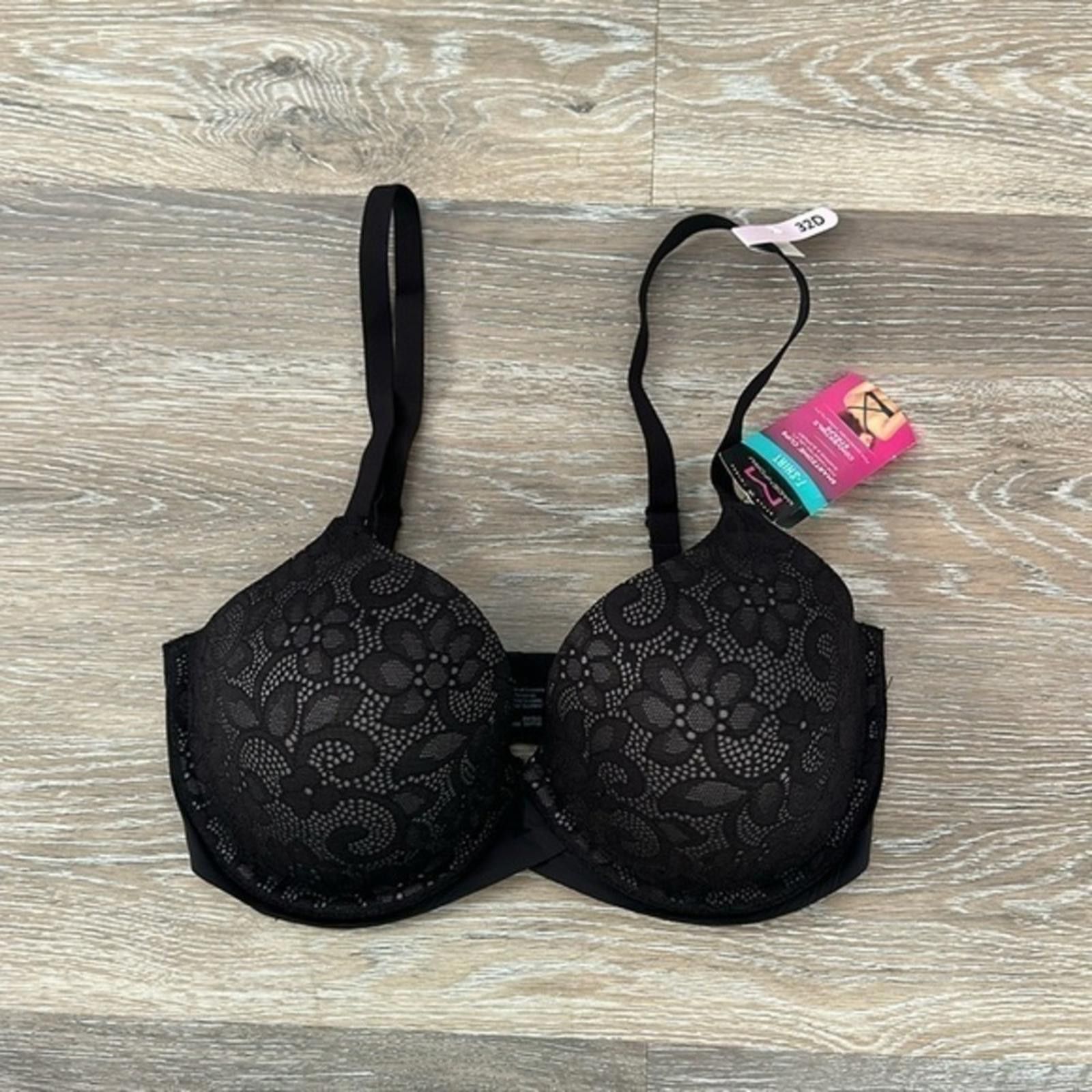 Other MAIDENFORM 32D convertible strap black lace DM7543 underwire Size ONE SIZE - 1 Thumbnail