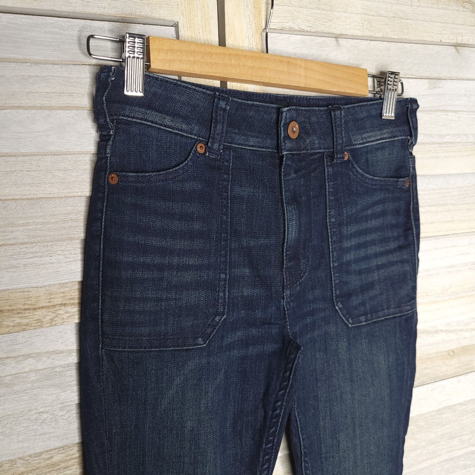 Anthropologie Anthropologie Pilcro High-Rise Denim Legging Sz 25 Zip Ankle Size 27" / US 4 / IT 40 - 5 Thumbnail