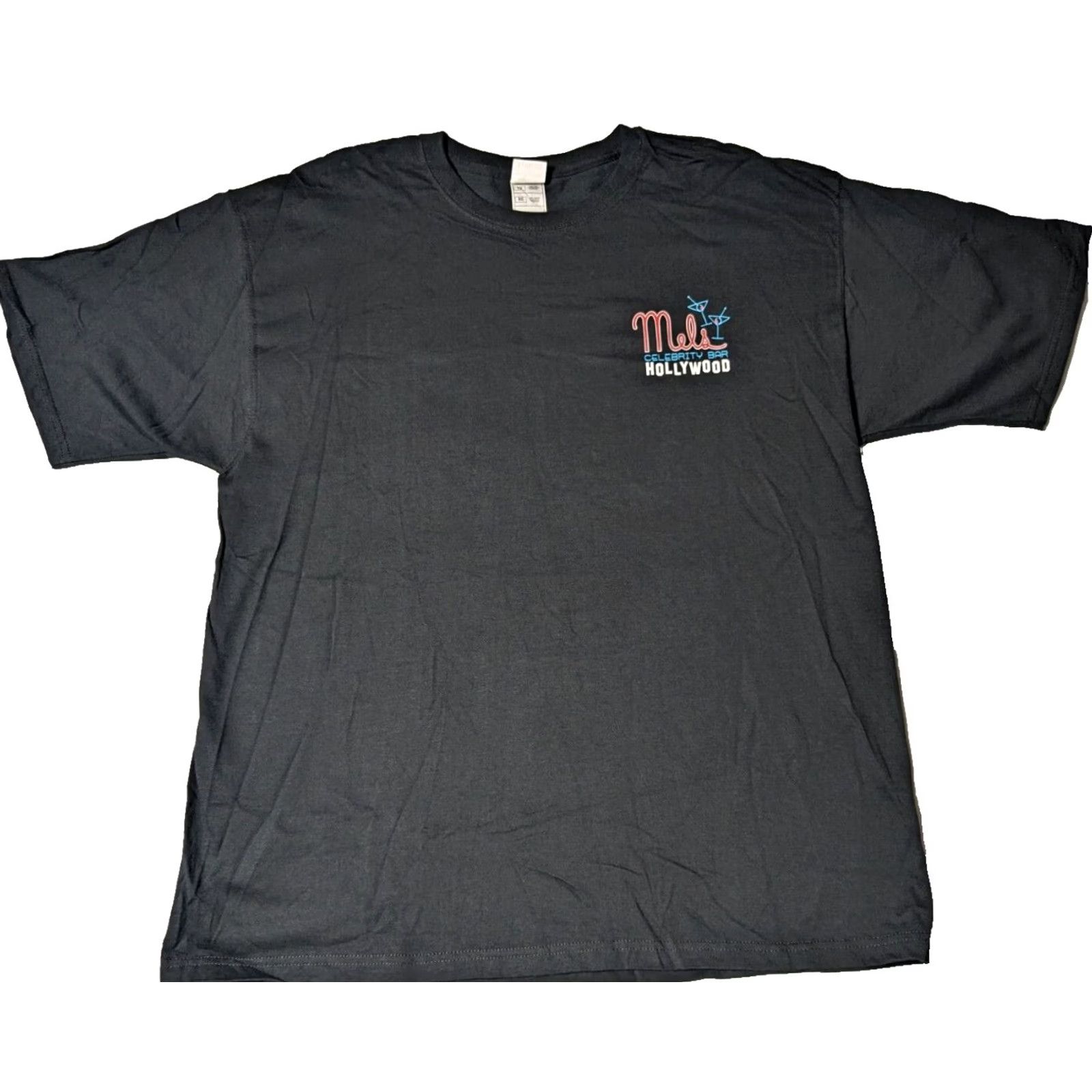 Vintage MELS CELEBRITY BAR HOLLYWOOD Men XL Black Double-Sided T-Shirt EUC Size US XL / EU 56 / 4 - 3 Thumbnail