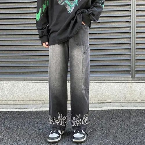 VIBE Fire Straight Baggy Denim Jeans Size US 32 / EU 48 - 5 Thumbnail